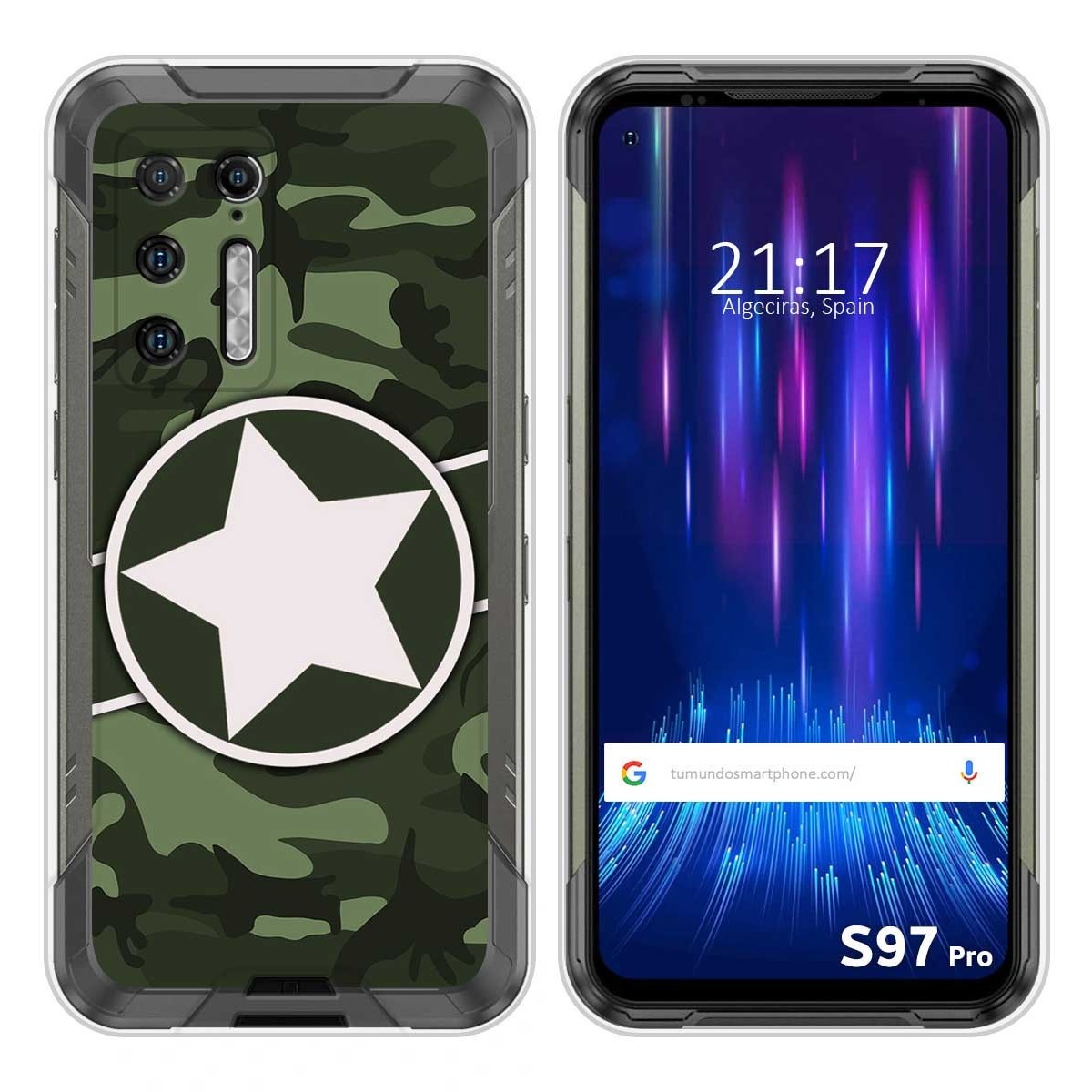 Funda Silicona para Doogee S97 Pro diseño Camuflaje 01 Dibujos