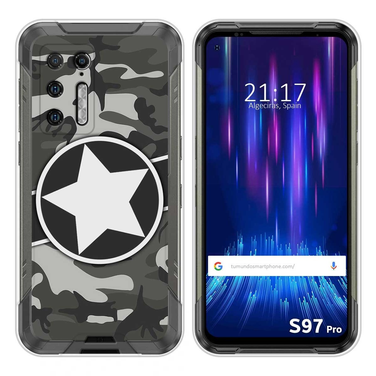 Funda Silicona para Doogee S97 Pro diseño Camuflaje 02 Dibujos