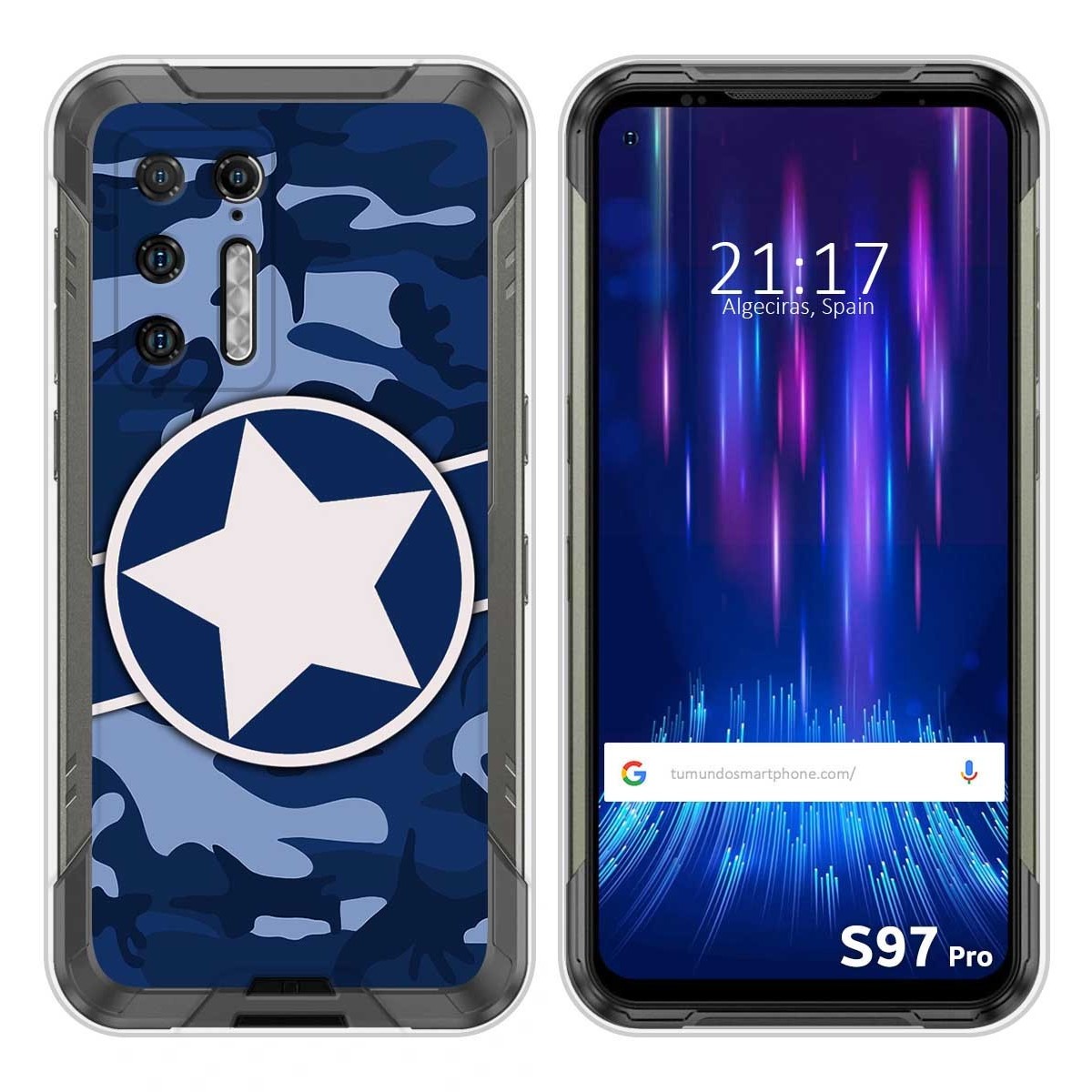Funda Silicona para Doogee S97 Pro diseño Camuflaje 03 Dibujos