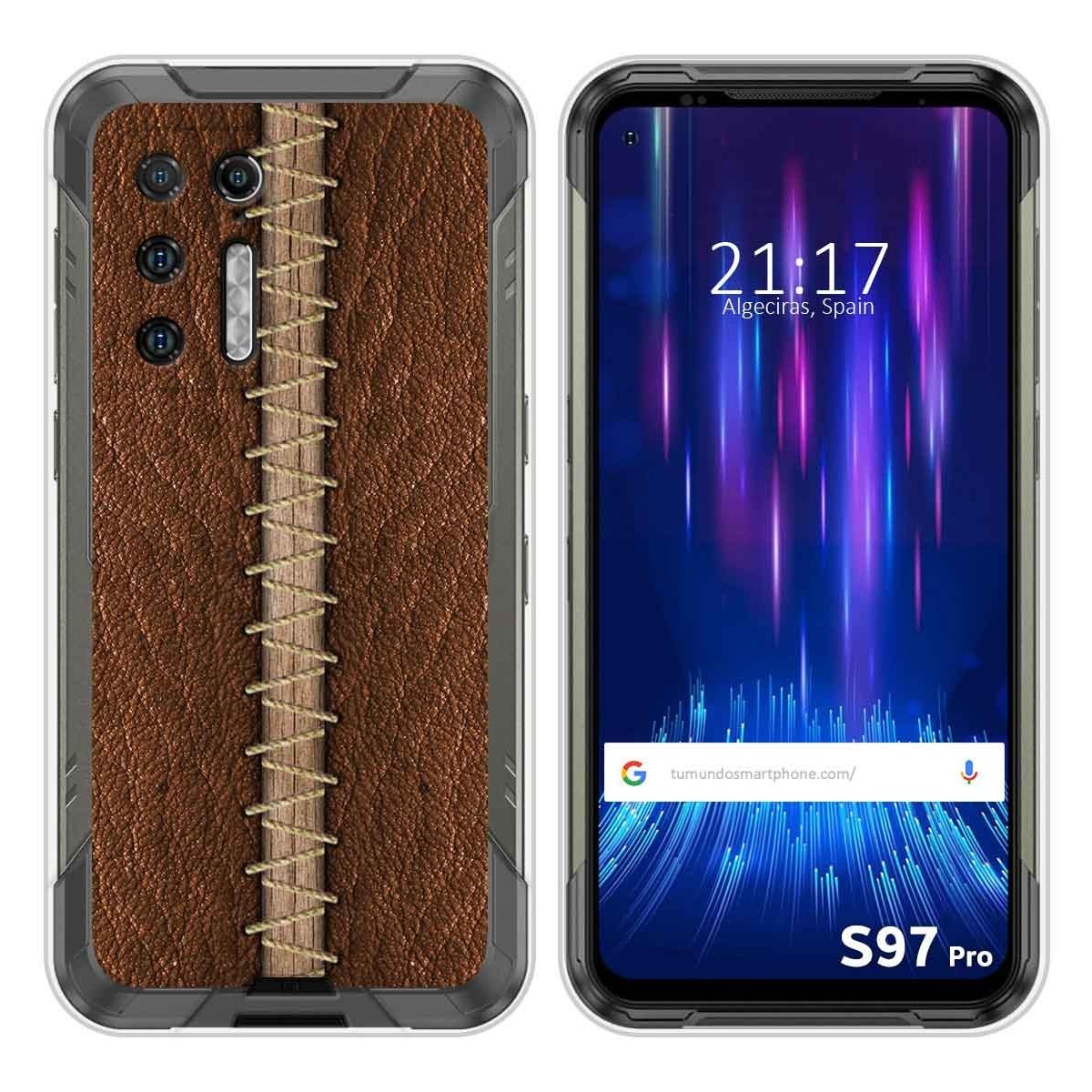 Funda Silicona para Doogee S97 Pro diseño Cuero 01 Dibujos