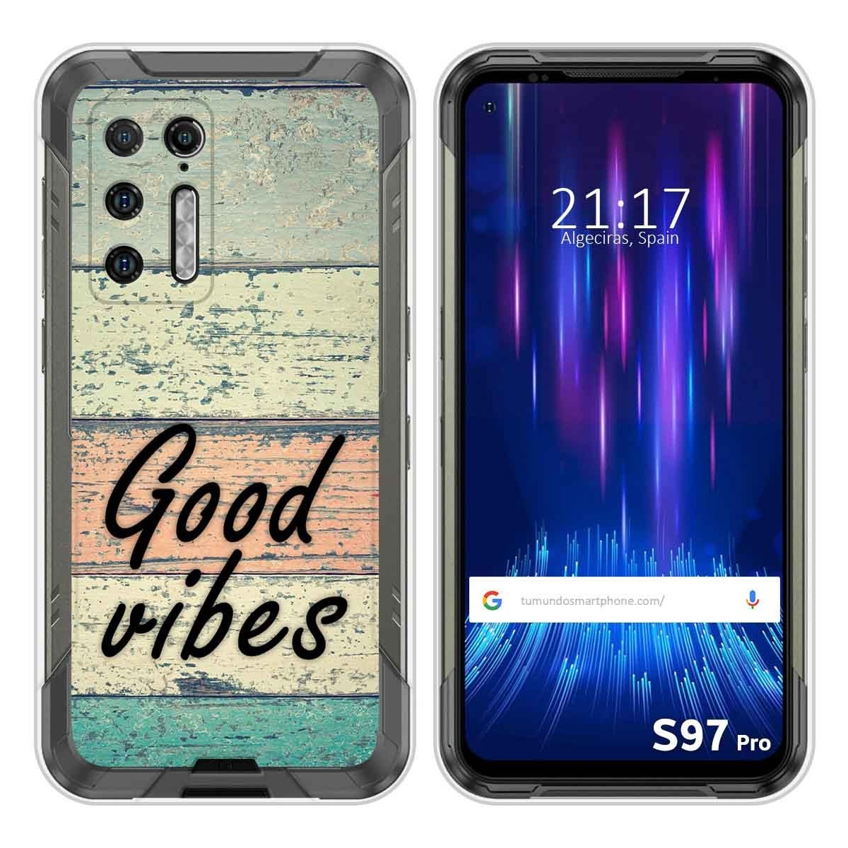 Funda Silicona para Doogee S97 Pro diseño Madera 01 Dibujos