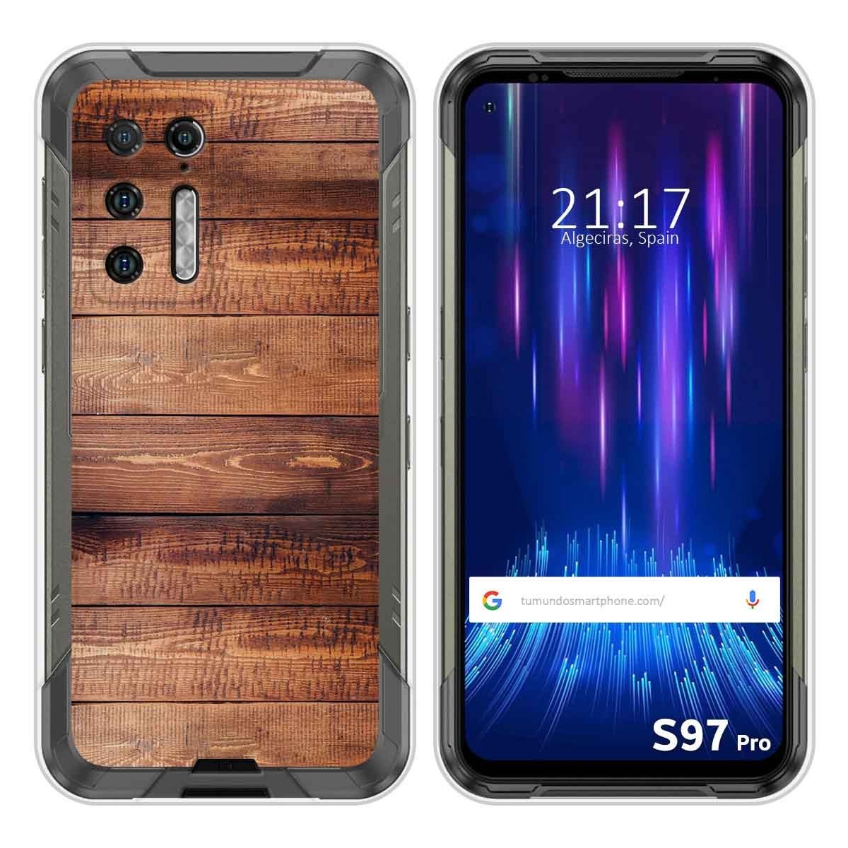 Funda Silicona para Doogee S97 Pro diseño Madera 02 Dibujos