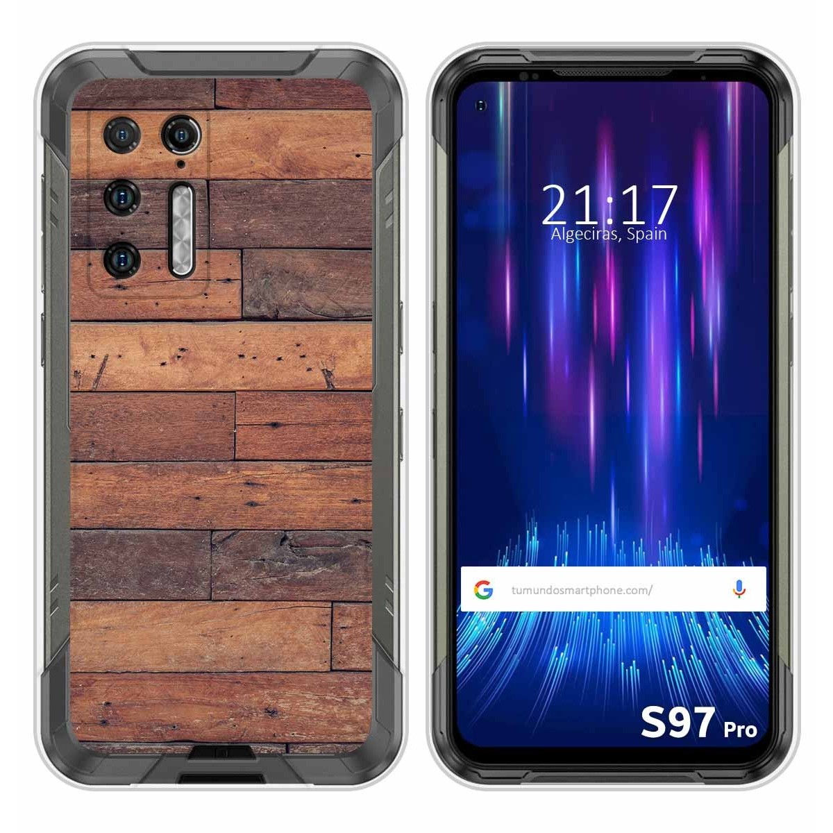 Funda Silicona para Doogee S97 Pro diseño Madera 03 Dibujos