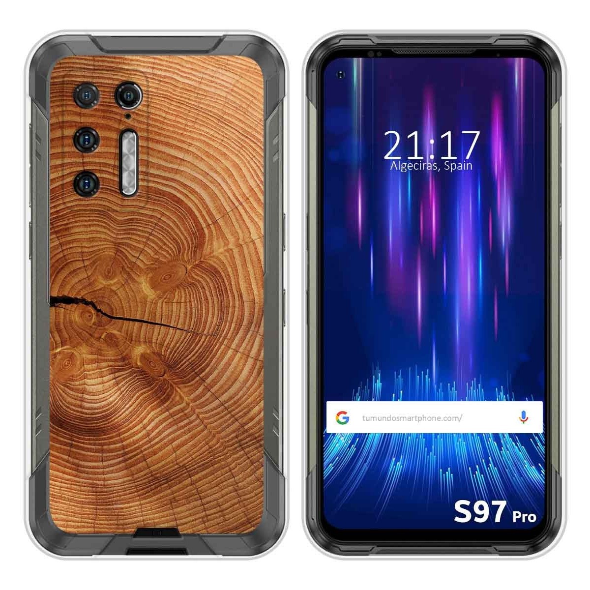 Funda Silicona para Doogee S97 Pro diseño Madera 04 Dibujos