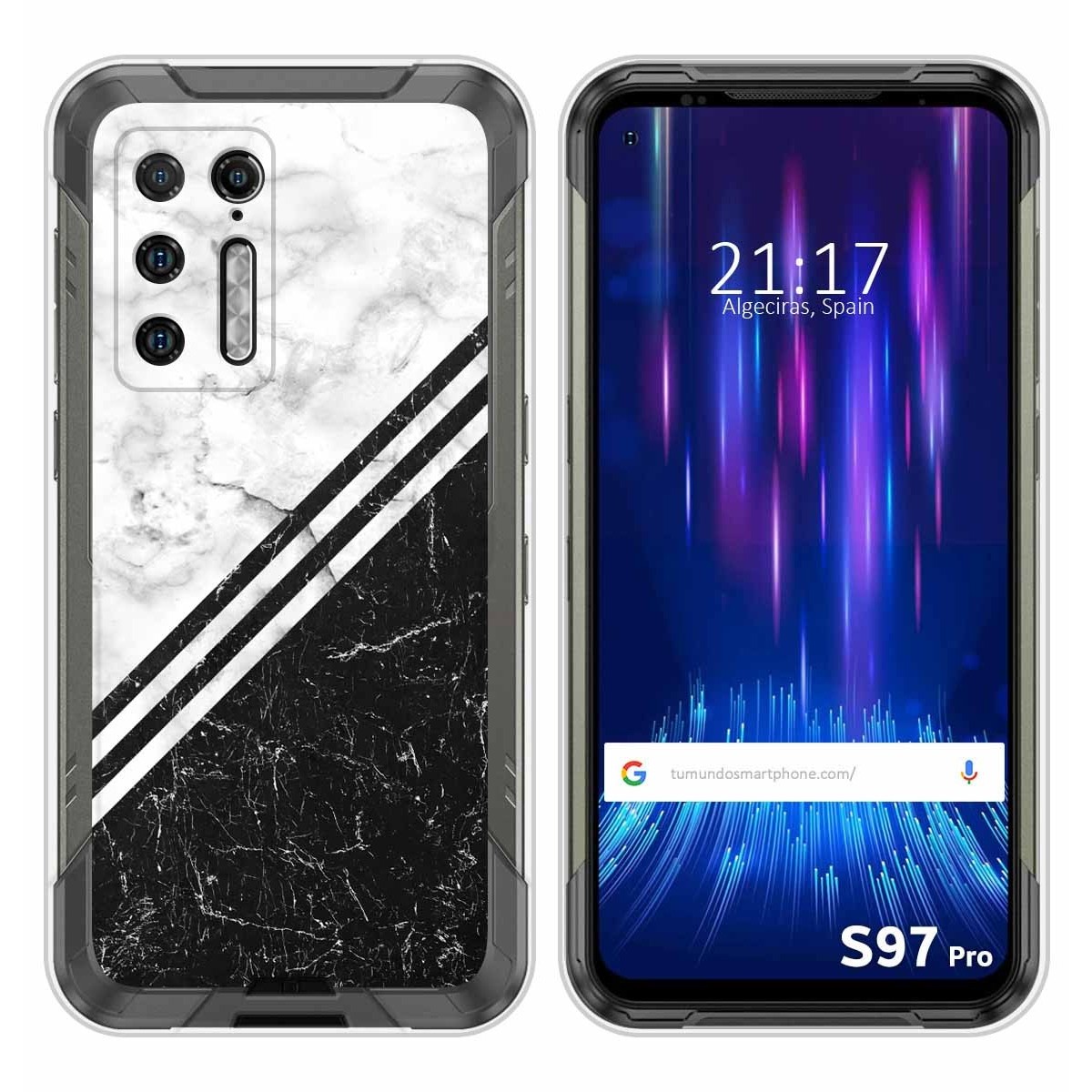 Funda Silicona para Doogee S97 Pro diseño Mármol 01 Dibujos