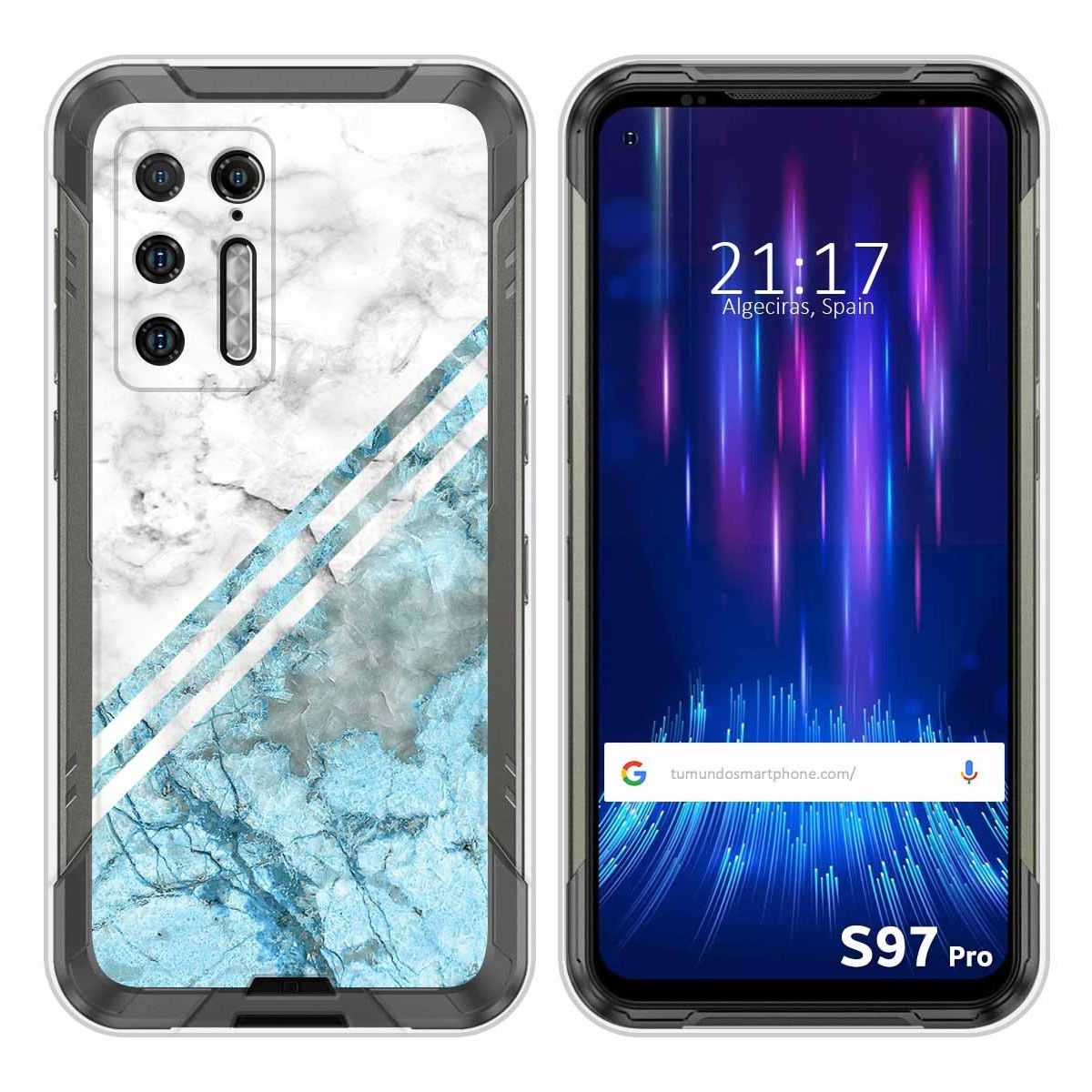 Funda Silicona para Doogee S97 Pro diseño Mármol 02 Dibujos