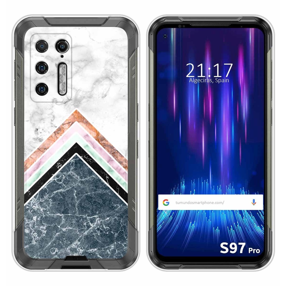 Funda Silicona para Doogee S97 Pro diseño Mármol 05 Dibujos