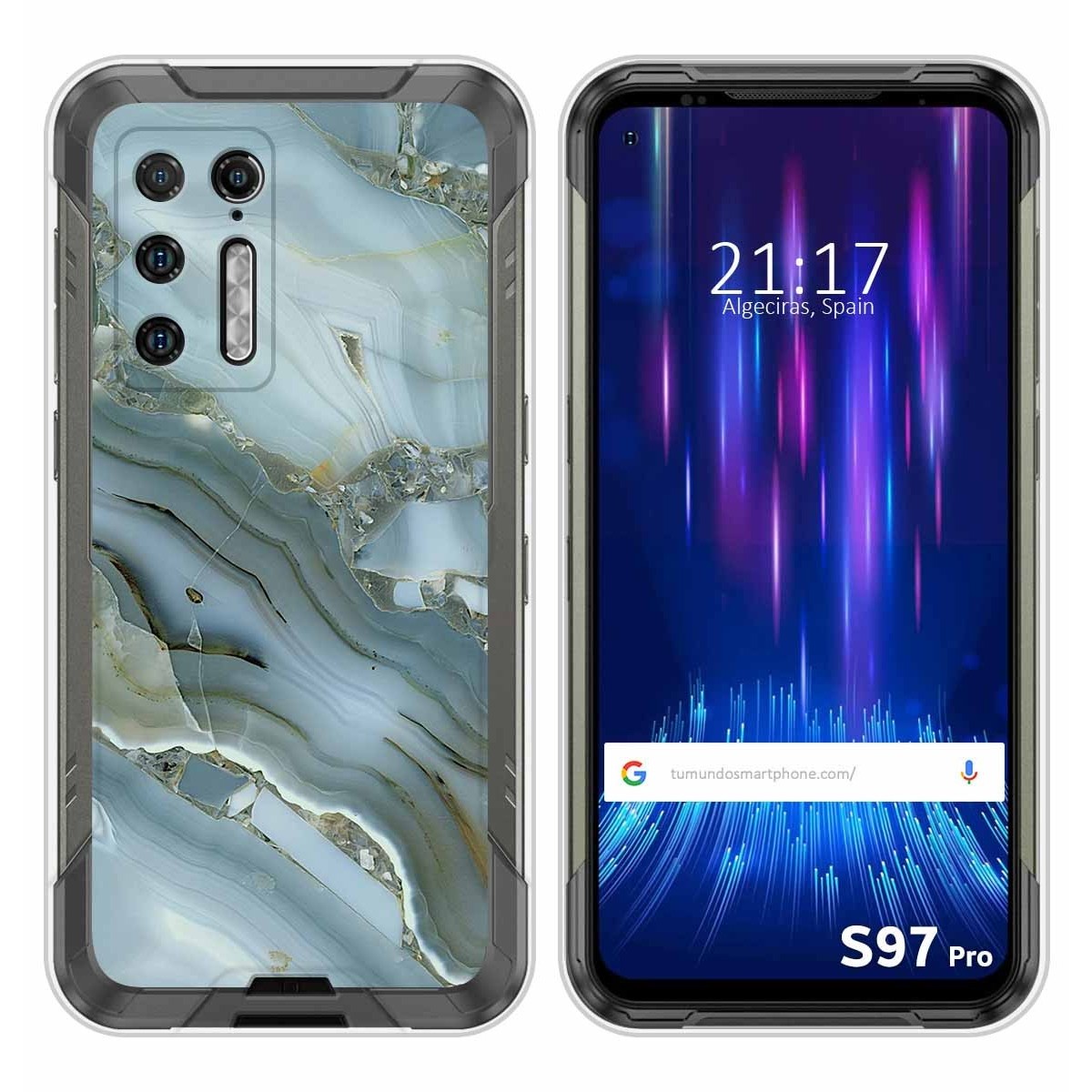 Funda Silicona para Doogee S97 Pro diseño Mármol 09 Dibujos