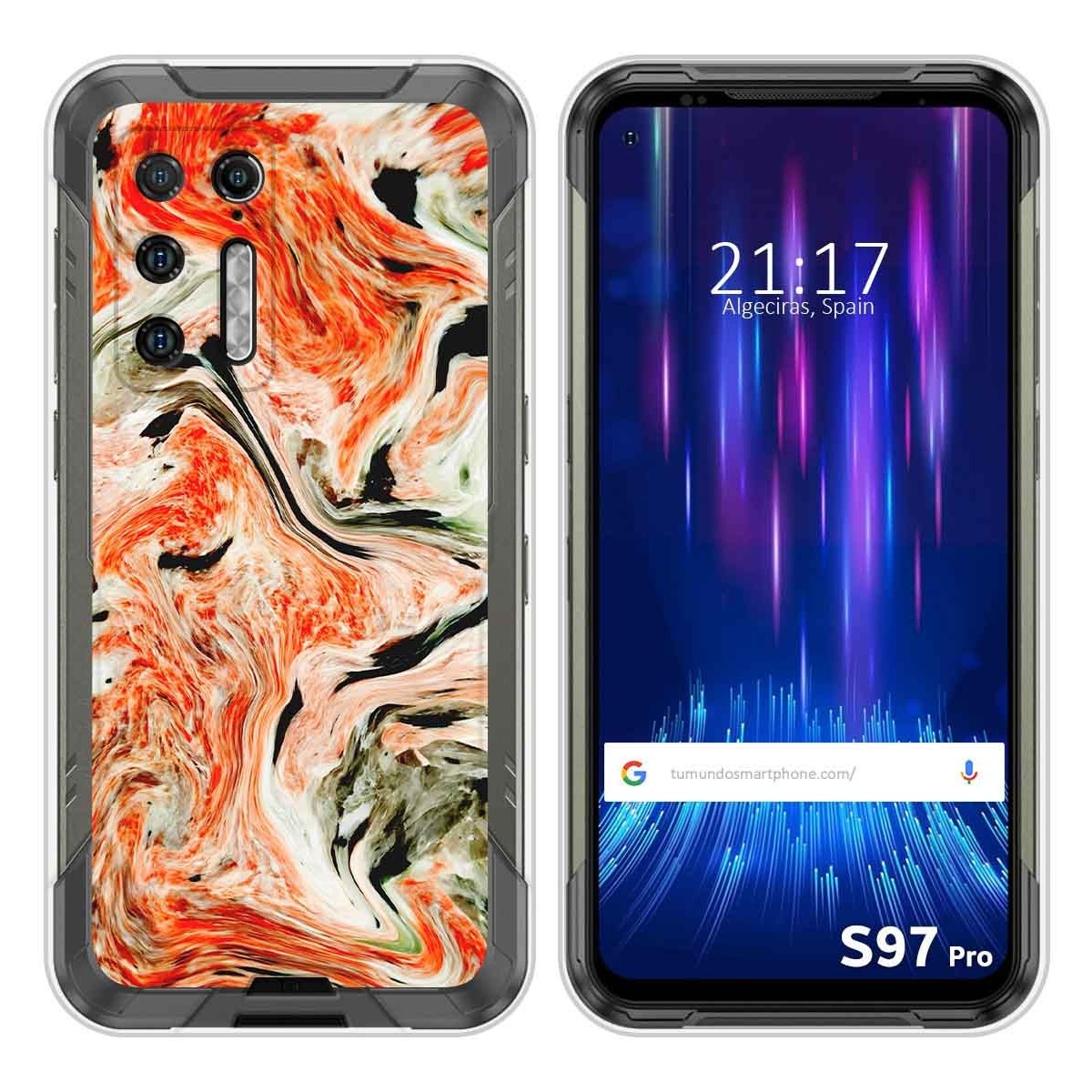 Funda Silicona para Doogee S97 Pro diseño Mármol 12 Dibujos