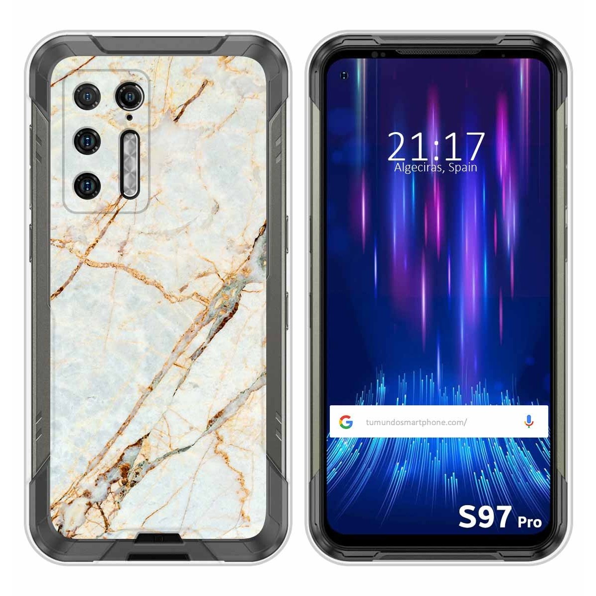 Funda Silicona para Doogee S97 Pro diseño Mármol 13 Dibujos