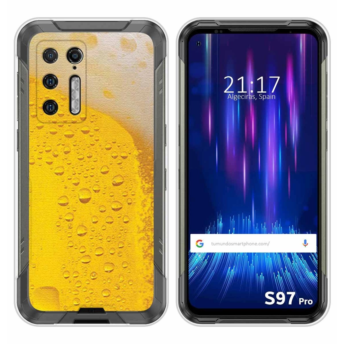 Funda Silicona para Doogee S97 Pro diseño Cerveza Dibujos