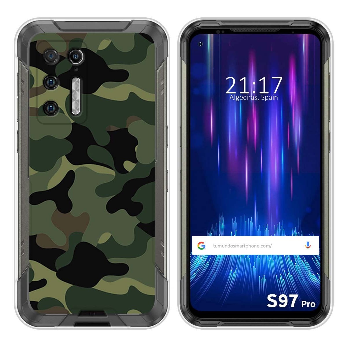 Funda Silicona para Doogee S97 Pro diseño Camuflaje Dibujos
