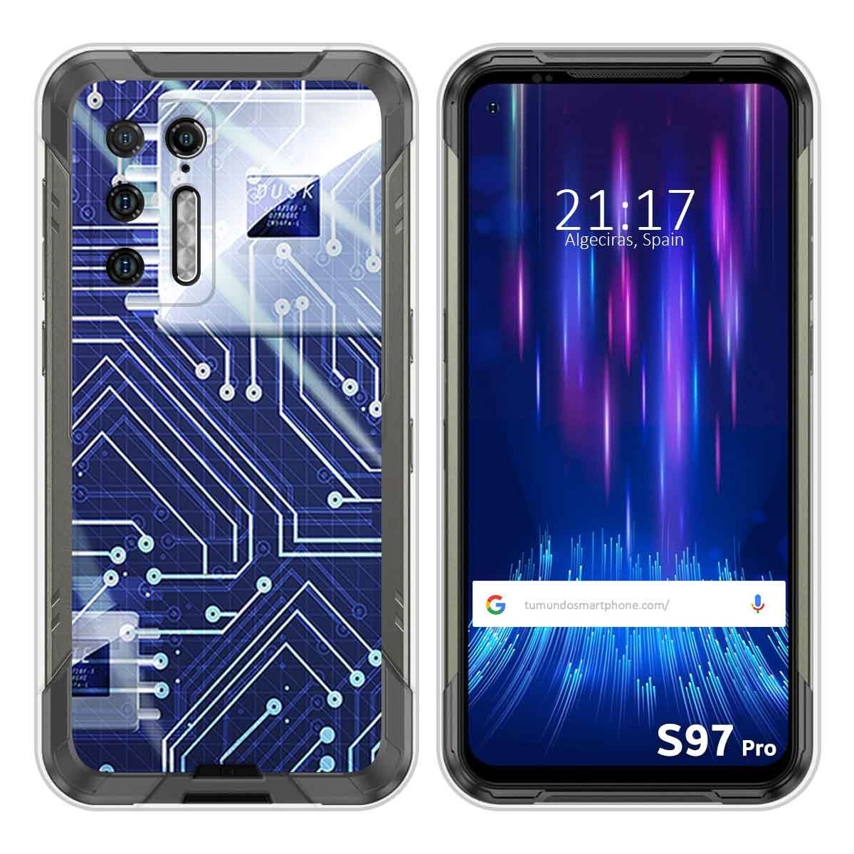 Funda Silicona para Doogee S97 Pro diseño Circuito Dibujos