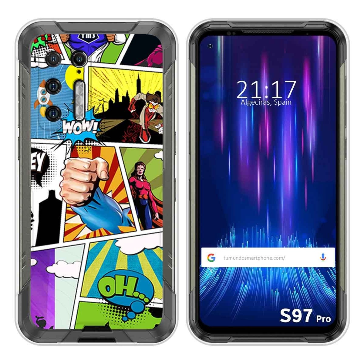 Funda Silicona para Doogee S97 Pro diseño Comic Dibujos