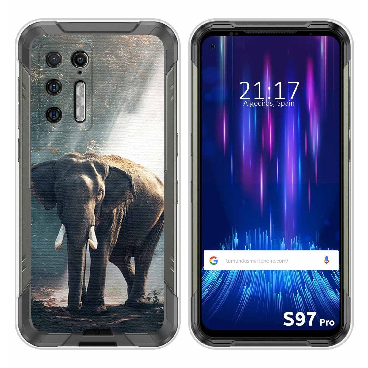Funda Silicona para Doogee S97 Pro diseño Elefante Dibujos