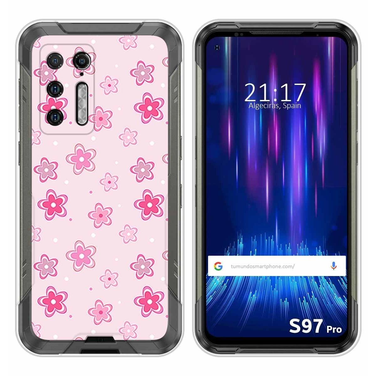 Funda Silicona para Doogee S97 Pro diseño Flores Dibujos