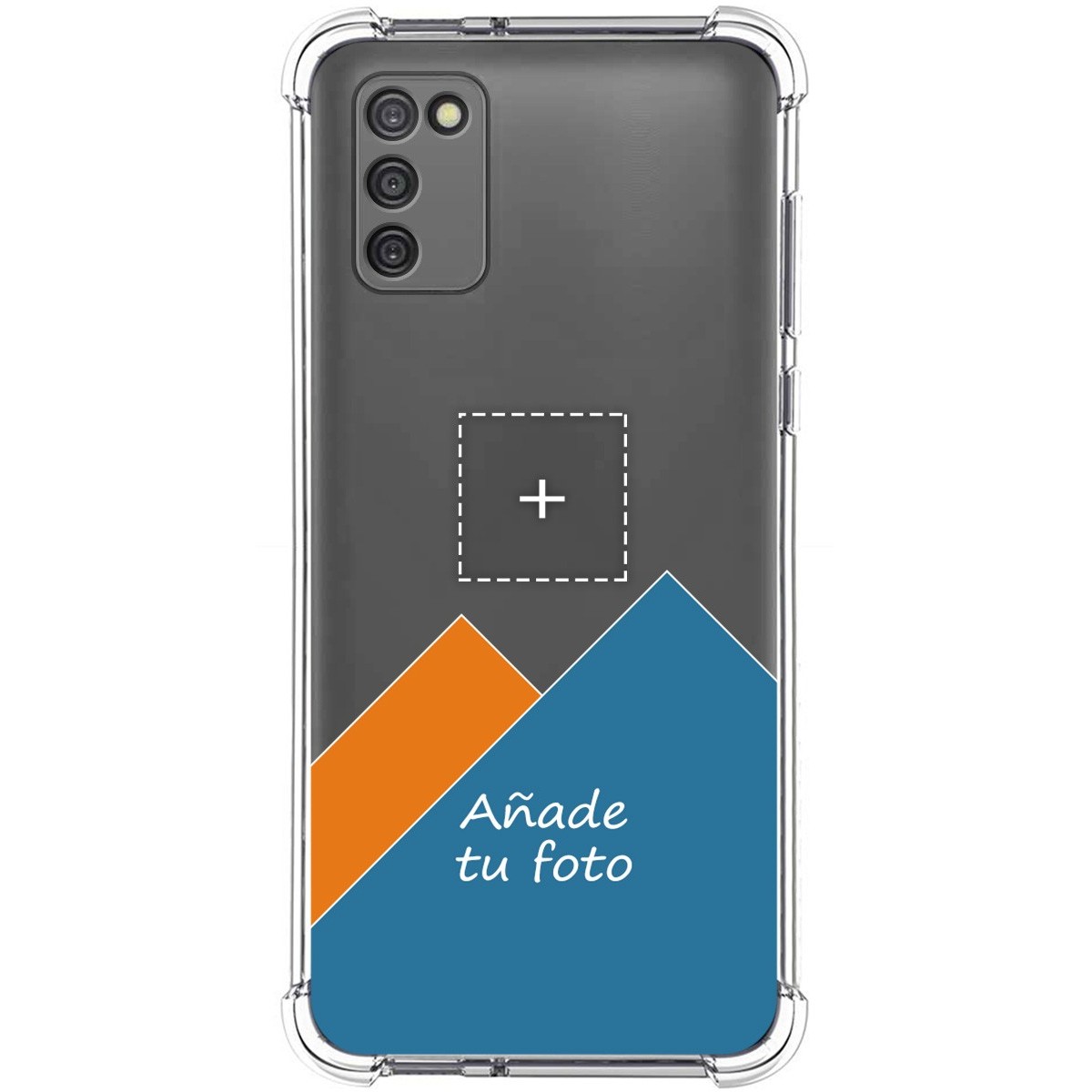 Personaliza tu Funda Silicona AntiGolpes Transparente con tu Fotografía para Samsung Galaxy A03s Dibujo Personalizada