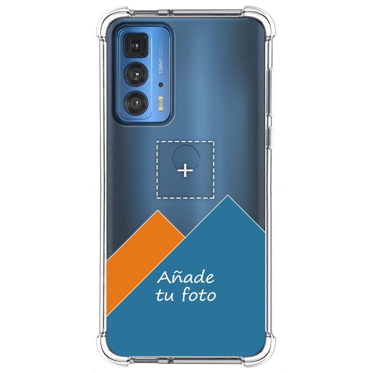 Personaliza tu Funda Silicona AntiGolpes Transparente con tu Fotografía para Motorola Edge 20 Pro Dibujo Personalizada