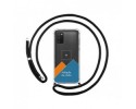 Personaliza tu Funda Colgante Transparente para Samsung Galaxy A03s con Cordon Negro Dibujo Personalizada