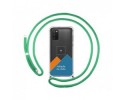 Personaliza tu Funda Colgante Transparente para Samsung Galaxy A03s con Cordon Verde Agua Dibujo Personalizada