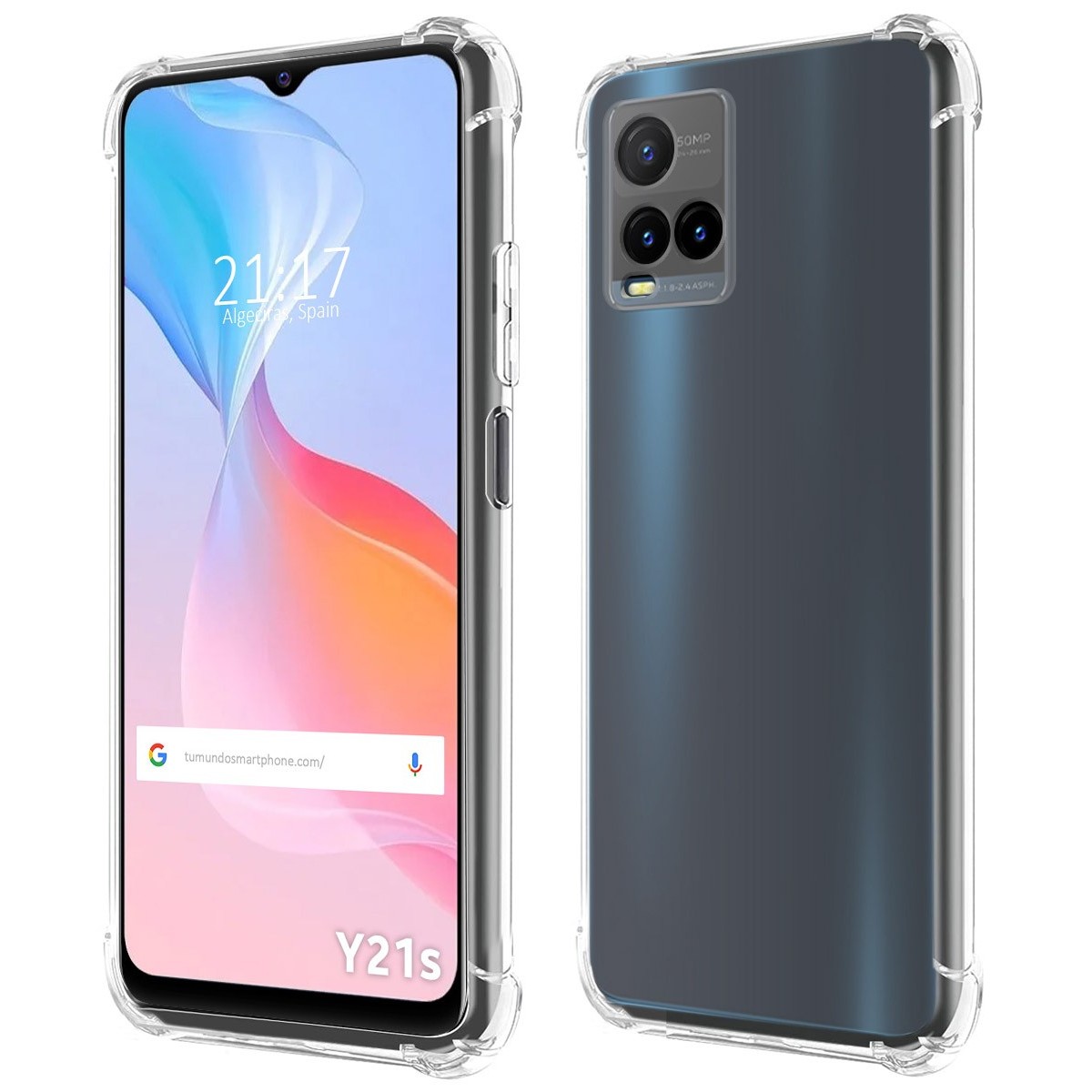 Funda Silicona Antigolpes Transparente para Vivo Y21 / Y21s / Y33s