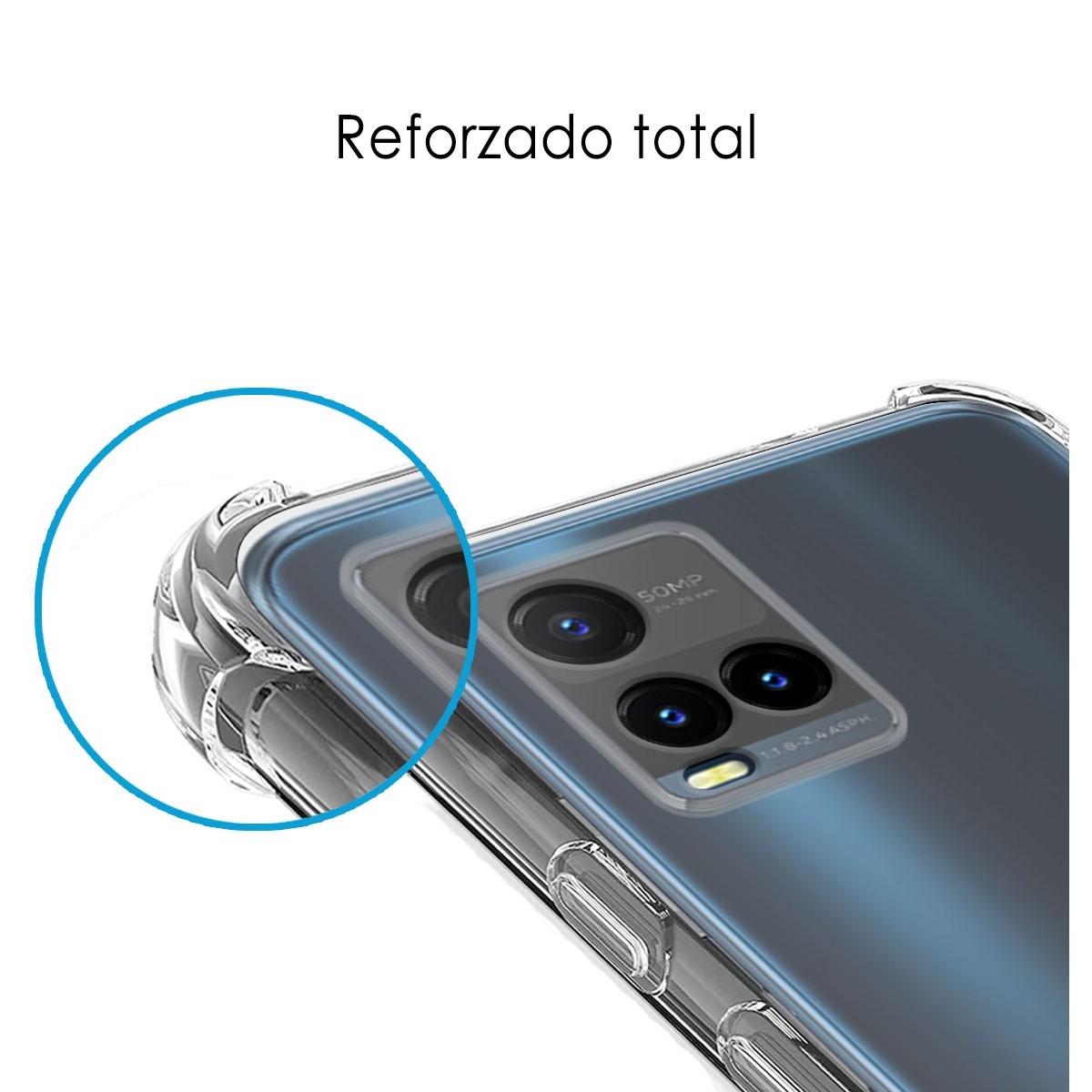 Funda Silicona Antigolpes Transparente para Vivo Y21 / Y21s / Y33s