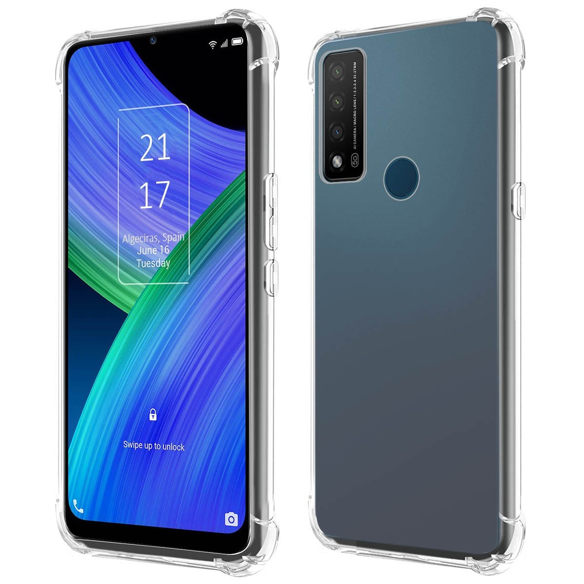 Funda Silicona Antigolpes Transparente para TCL 20 R 5G