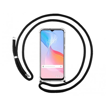 Funda Colgante Transparente para Vivo Y21 / Y21s / Y33s con Cordon Negro
