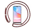 Funda Colgante Transparente para Vivo Y21 / Y21s / Y33s con Cordon Rosa / Dorado