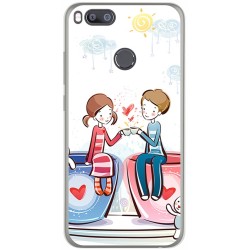 Funda Gel Tpu para Xiaomi Mi 5X / Mi A1 Diseño Cafe Dibujos