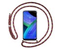 Funda Colgante Transparente para TCL 20 R 5G con Cordon Rosa / Dorado