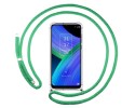 Funda Colgante Transparente para TCL 20 R 5G con Cordon Verde Agua