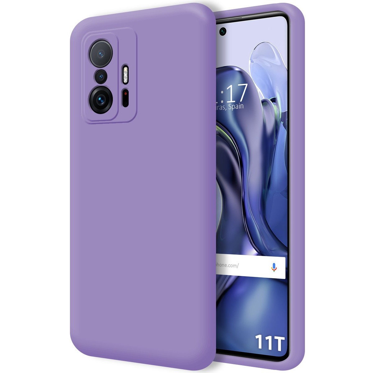 Funda Silicona Líquida Ultra Suave para Xiaomi 11T 5G / 11T Pro 5G color Morada