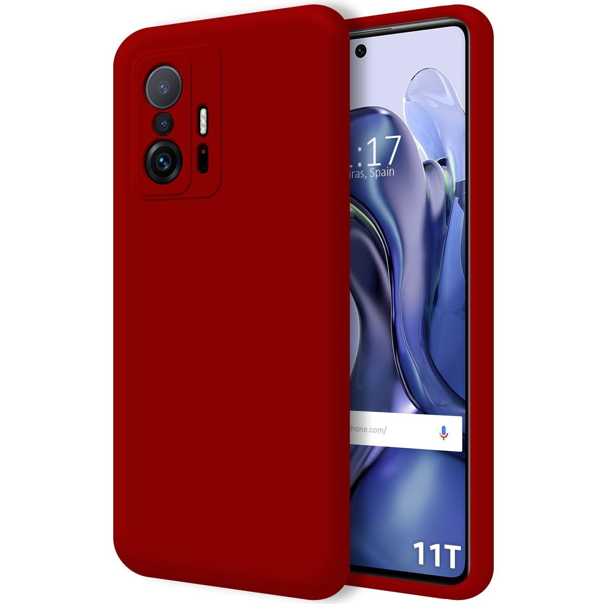 Funda Silicona Líquida Ultra Suave para Xiaomi 11T 5G / 11T Pro 5G color Roja