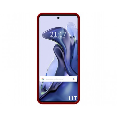 Funda Silicona Líquida Ultra Suave para Xiaomi 11T 5G / 11T Pro 5G color Roja