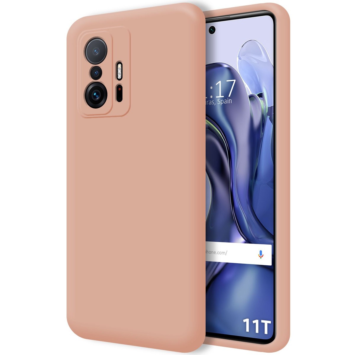 Funda Silicona Líquida Ultra Suave para Xiaomi 11T 5G / 11T Pro 5G color Rosa