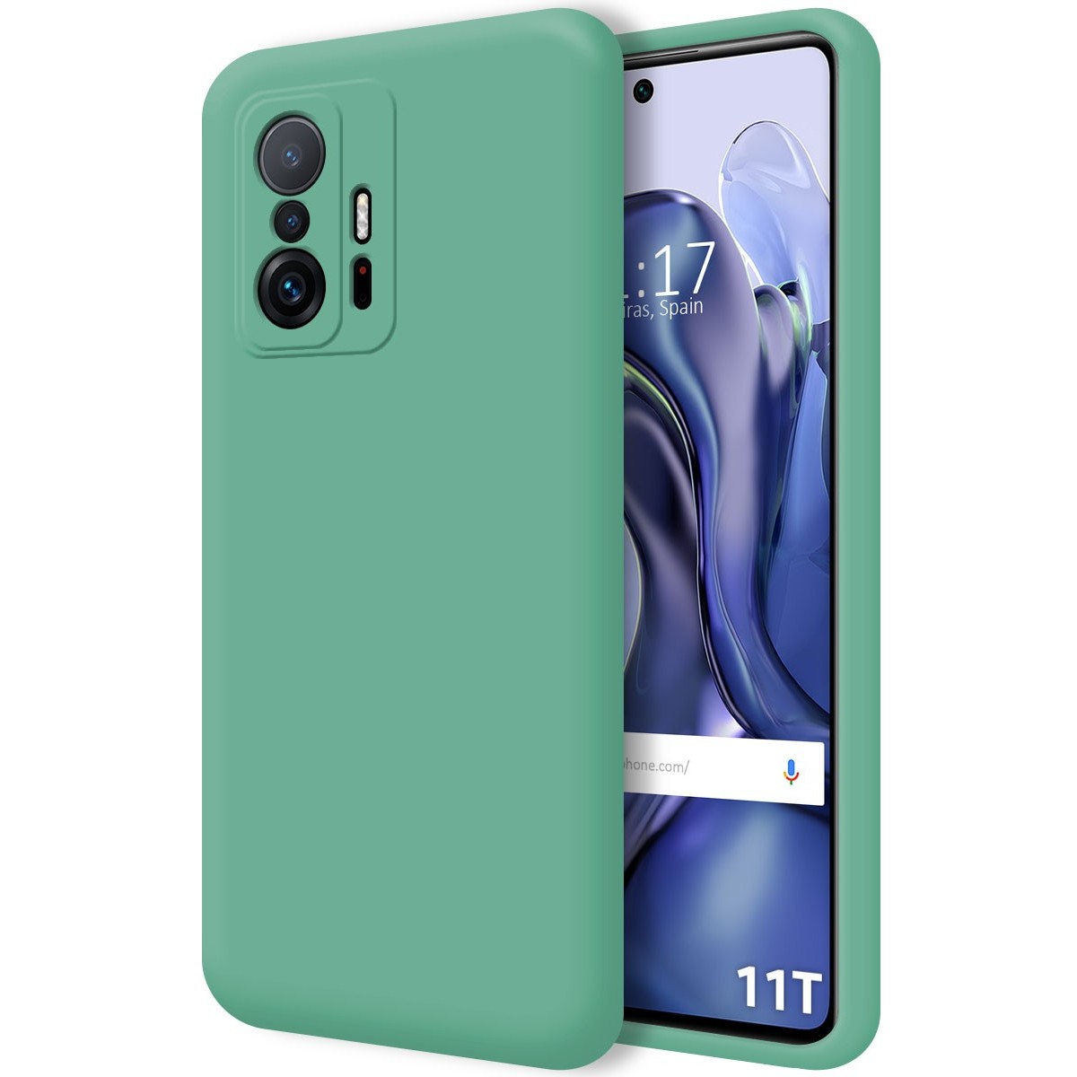 Funda Silicona Líquida Ultra Suave para Xiaomi 11T 5G / 11T Pro 5G color Verde
