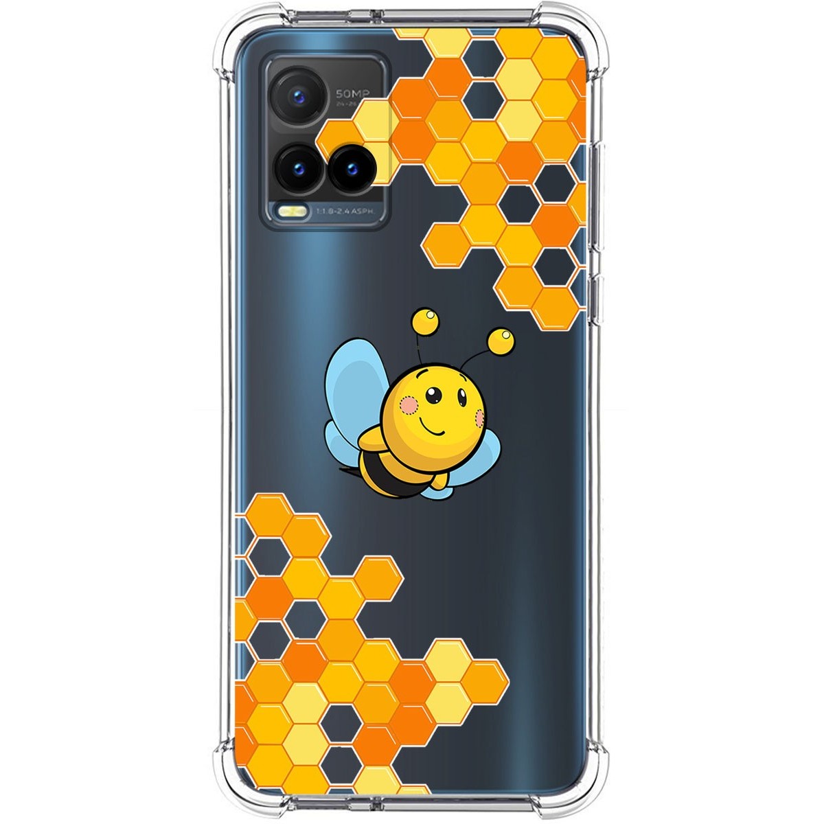 Funda Silicona Antigolpes para Vivo Y21 / Y21s / Y33s diseño Abeja Dibujos