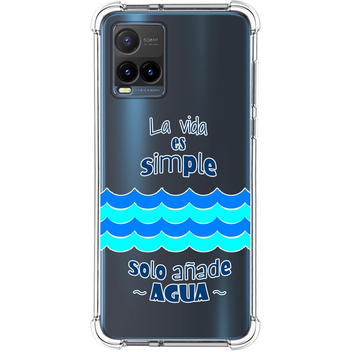Funda Silicona Antigolpes para Vivo Y21 / Y21s / Y33s diseño Agua Dibujos