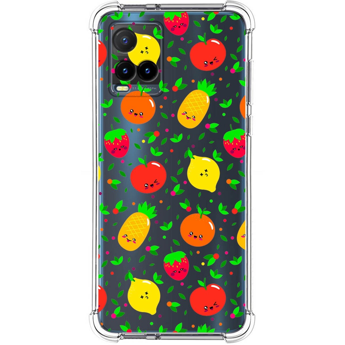Funda Silicona Antigolpes para Vivo Y21 / Y21s / Y33s diseño Frutas 01 Dibujos