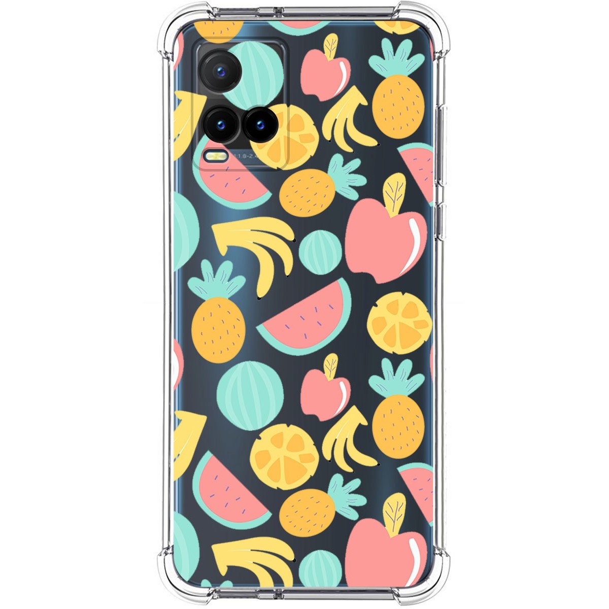 Funda Silicona Antigolpes para Vivo Y21 / Y21s / Y33s diseño Frutas 02 Dibujos