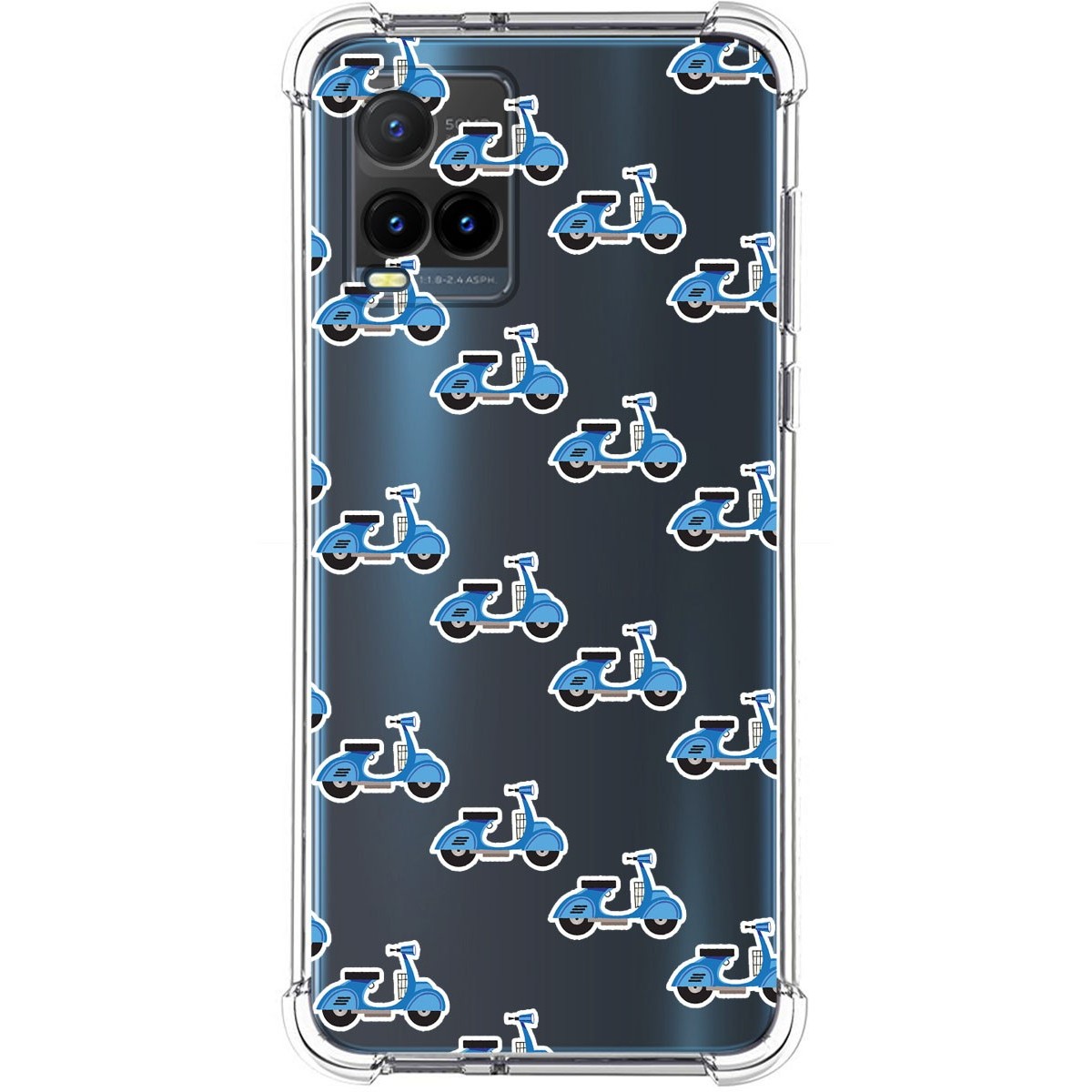 Funda Silicona Antigolpes para Vivo Y21 / Y21s / Y33s diseño Scooter Dibujos