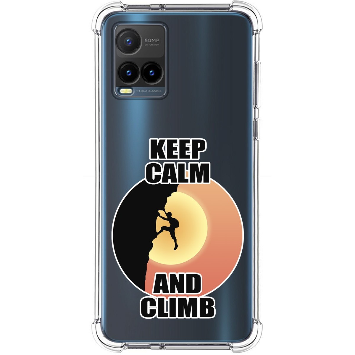 Funda Silicona Antigolpes para Vivo Y21 / Y21s / Y33s diseño Hombre Escalada Dibujos