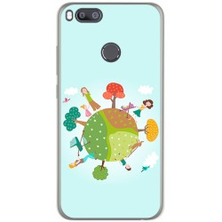 Funda Gel Tpu para Xiaomi Mi 5X / Mi A1 Diseño Familia Dibujos