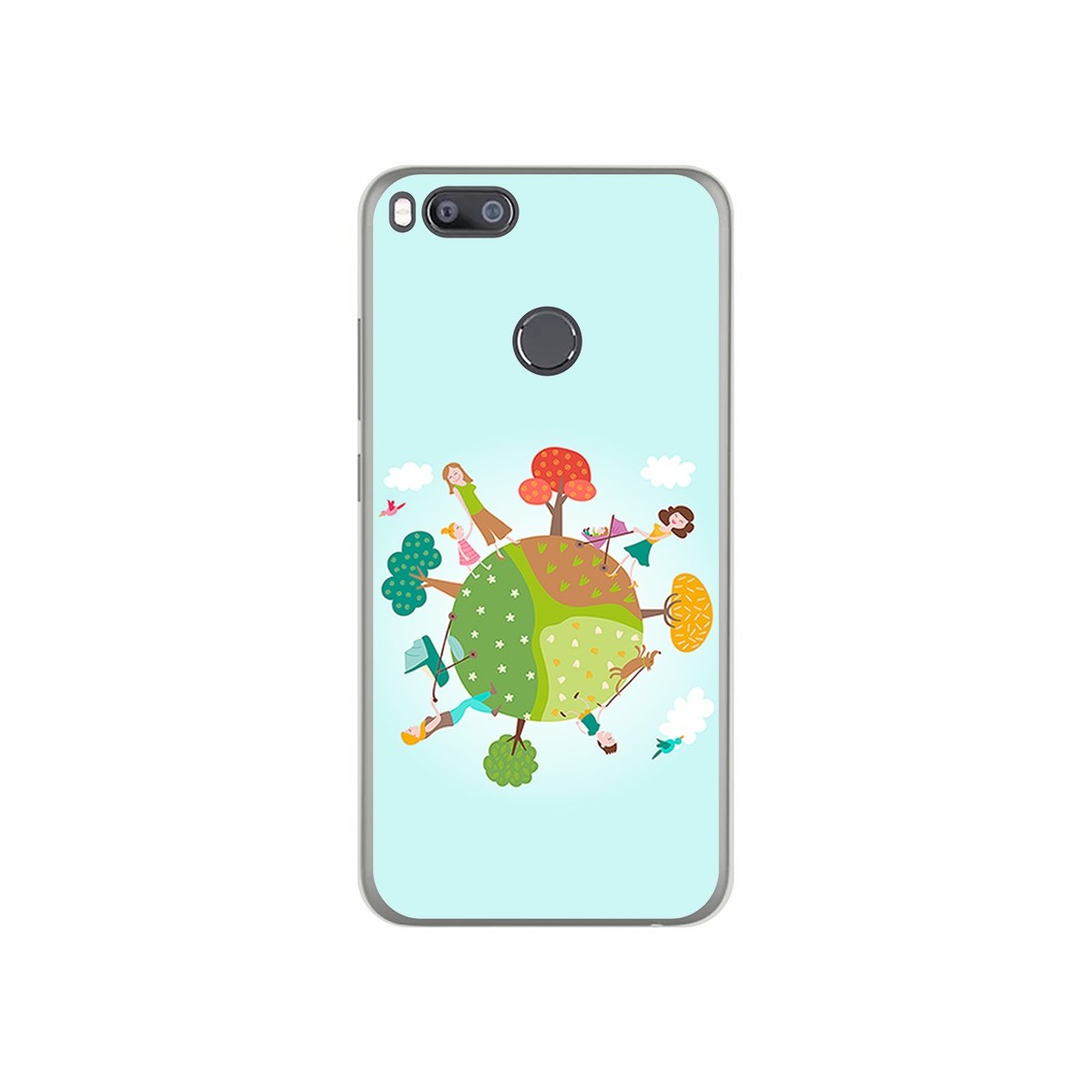 Funda Gel Tpu para Xiaomi Mi 5X / Mi A1 Diseño Familia Dibujos