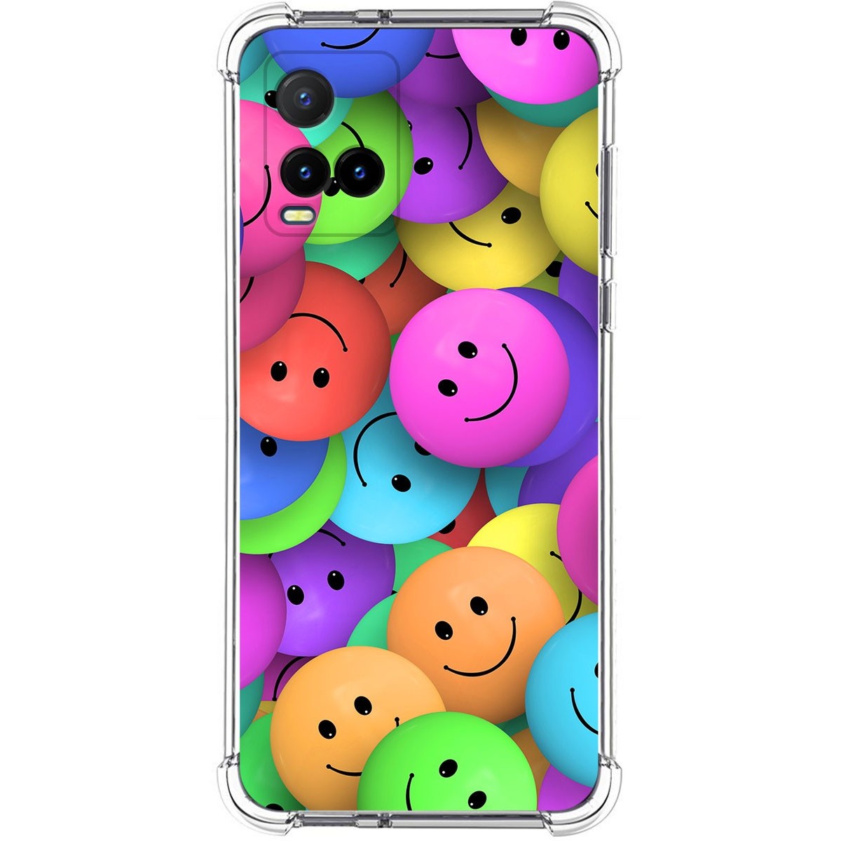 Funda Silicona Antigolpes para Vivo Y21 / Y21s / Y33s diseño Smile Dibujos