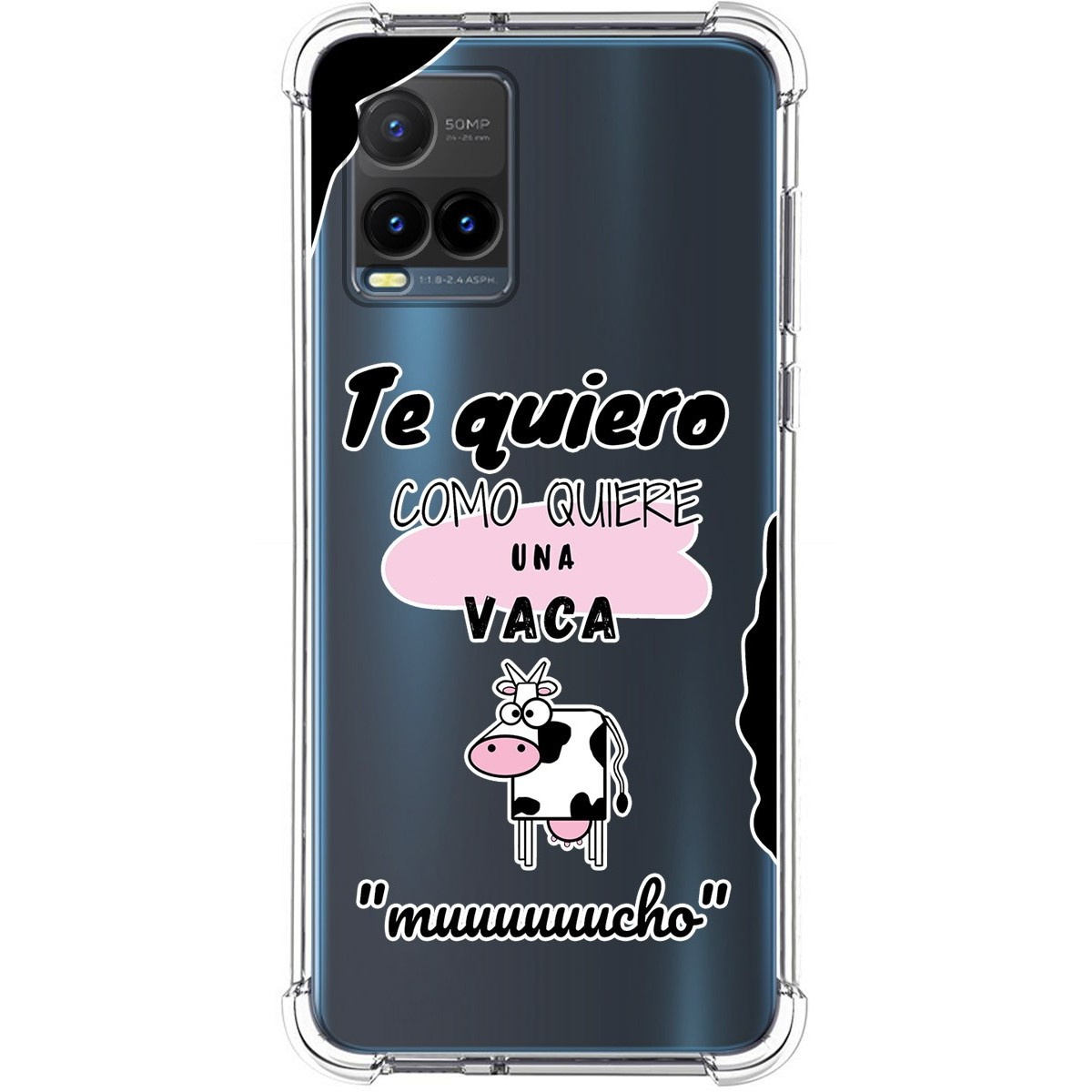 Funda Silicona Antigolpes para Vivo Y21 / Y21s / Y33s diseño Vaca Dibujos