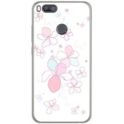 Funda Gel Tpu para Xiaomi Mi 5X / Mi A1 Diseño Flores Minimal Dibujos
