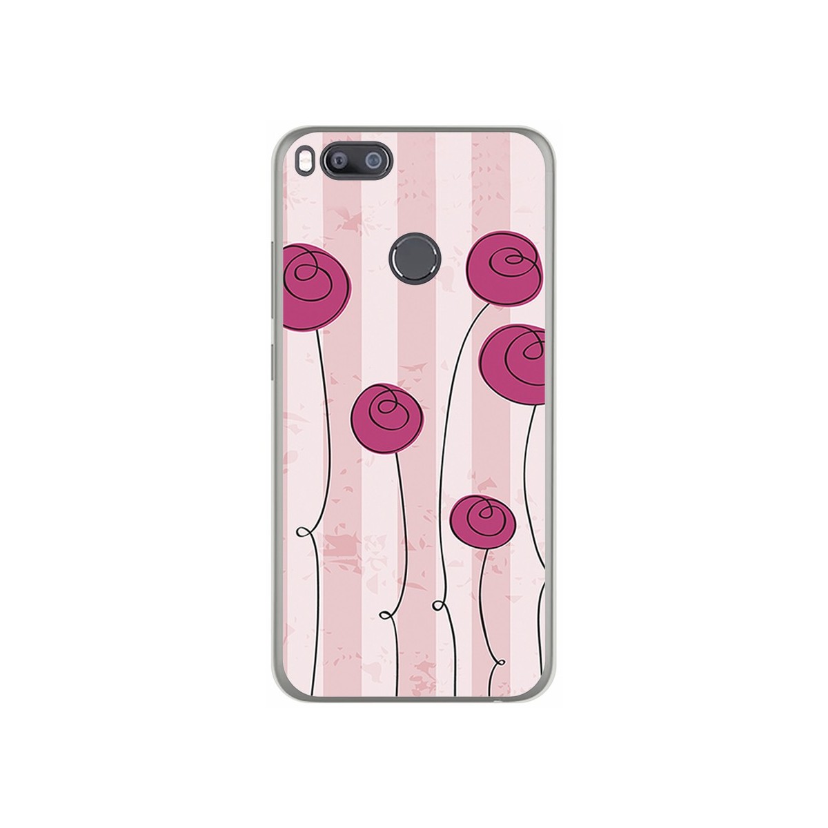 Funda Gel Tpu para Xiaomi Mi 5X / Mi A1 Diseño Flores Vintage Dibujos