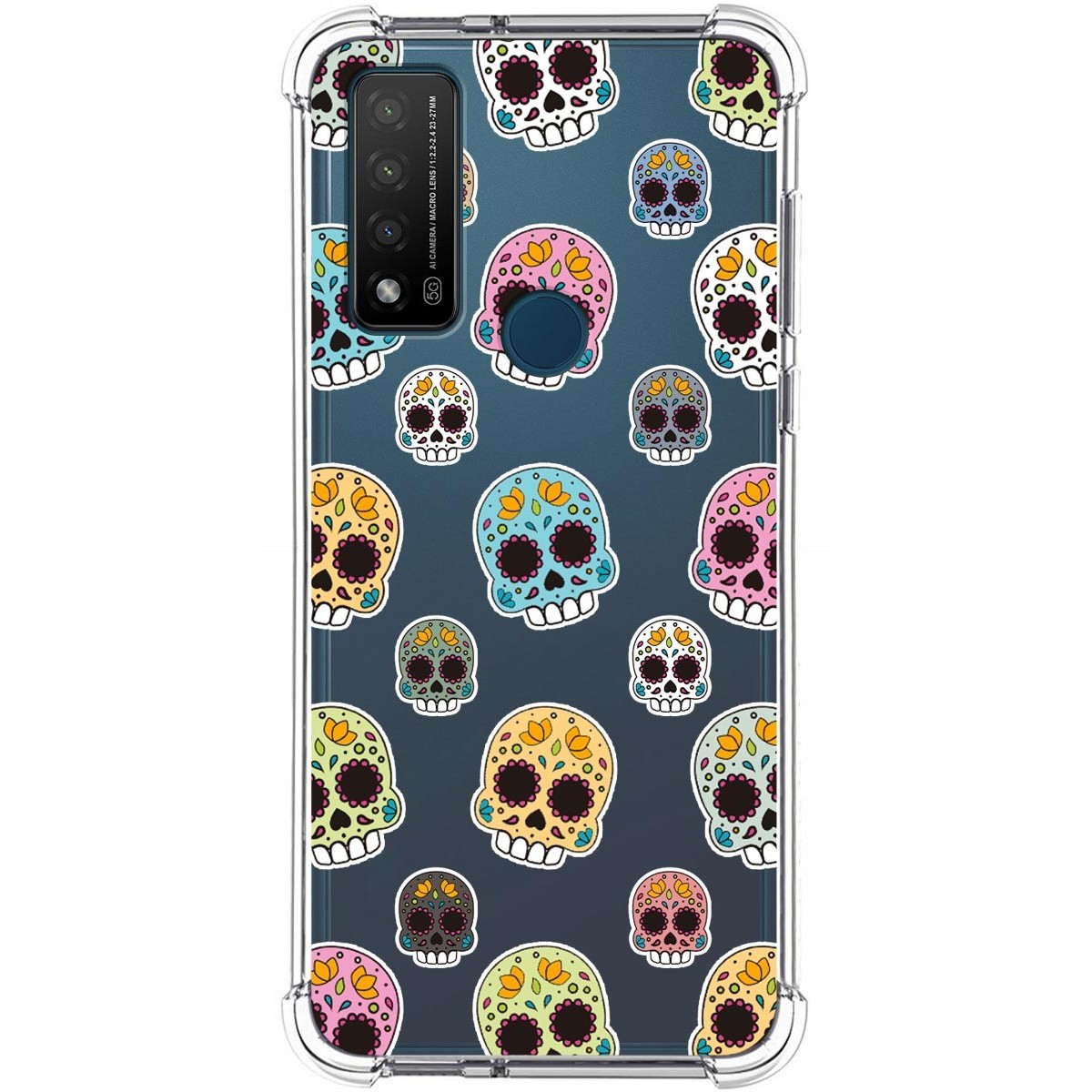 Funda Silicona Antigolpes para TCL 20 R 5G diseño Catrina Dibujos